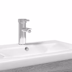 vidaXL Sink Cabinet with Built-in Basin Bathroom Sink Unit Engineered Wood - grey sonoma, 60 x 38.5 x 48 cm/with faucet - Additional view 7