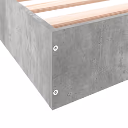 vidaXL Bed Frame Bedroom Bed Base Bedstead White 120x200 cm Engineered Wood - concrete grey, 180 x 200 cm/ 17 cm - Additional view 7