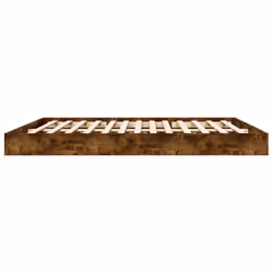 vidaXL Bed Frame Home Bed Base Bedstead Brown Oak 140x190 cm Engineered Wood - smoked oak, 180 x 200 cm/ 17 cm - Additional view 4