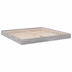 vidaXL Bed Frame Bedroom Bed Base Bedstead White 120x200 cm Engineered Wood - grey sonoma, 180 x 200 cm/ 17 cm - Additional view 5