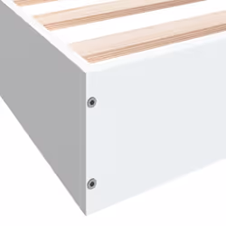 vidaXL Bed Frame Bedroom Bed Base Bedstead White 120x200 cm Engineered Wood - white, 160 x 200 cm/ 17 cm - Additional view 7