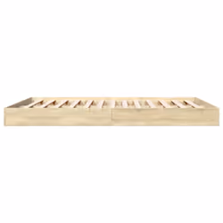 vidaXL Bed Frame Home Bed Base Bedstead Brown Oak 140x190 cm Engineered Wood - sonoma oak, 160 x 200 cm/ 17 cm - Additional view 4