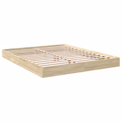 vidaXL Bed Frame Home Bed Base Bedstead Brown Oak 140x190 cm Engineered Wood - sonoma oak, 160 x 200 cm/ 17 cm - Additional view 5