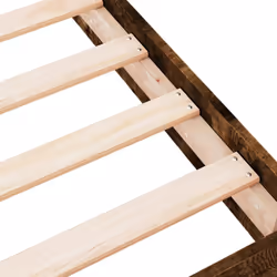 vidaXL Bed Frame Bedroom Bed Base Bedstead White 120x200 cm Engineered Wood - smoked oak, 160 x 200 cm/ 17 cm - Additional view 6