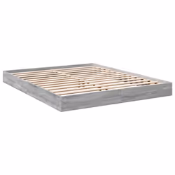 vidaXL Bed Frame Home Bed Base Bedstead Brown Oak 140x190 cm Engineered Wood - grey sonoma, 160 x 200 cm/ 17 cm - Additional view 2
