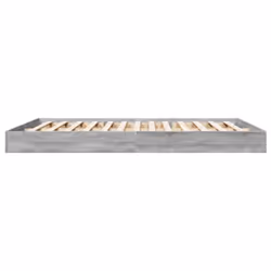 vidaXL Bed Frame Home Bed Base Bedstead Brown Oak 140x190 cm Engineered Wood - grey sonoma, 160 x 200 cm/ 17 cm - Additional view 4