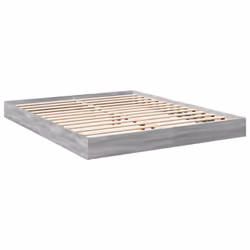 vidaXL Bed Frame Home Bed Base Bedstead Brown Oak 140x190 cm Engineered Wood - grey sonoma, 160 x 200 cm/ 17 cm - Additional view 5