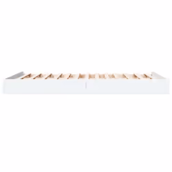 vidaXL Bed Frame Home Bed Base Bedstead Brown Oak 140x190 cm Engineered Wood - white, 140 x 200 cm/ 17 cm - Additional view 4