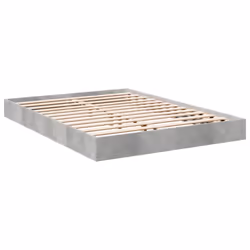 vidaXL Bed Frame Bedroom Bed Base Bedstead White 120x200 cm Engineered Wood - concrete grey, 140 x 200 cm/ 17 cm - Additional view 5