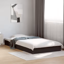 vidaXL Bed Frame Bed Base Sonoma Oak 75x190 cm Small Single Engineered Wood - black, 100 x 200 cm/ 17 cm - Additional view 2