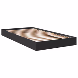 vidaXL Bed Frame Bed Base Sonoma Oak 75x190 cm Small Single Engineered Wood - black, 100 x 200 cm/ 17 cm - Additional view 5