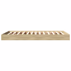 vidaXL Bed Frame Bed Base Sonoma Oak 75x190 cm Small Single Engineered Wood - sonoma oak, 100 x 200 cm/ 17 cm - Additional view 4