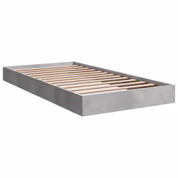vidaXL Bed Frame Bed Base Sonoma Oak 75x190 cm Small Single Engineered Wood - concrete grey, 100 x 200 cm/ 17 cm