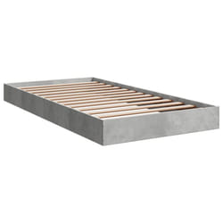 vidaXL Bed Frame Bed Base Sonoma Oak 75x190 cm Small Single Engineered Wood - concrete grey, 100 x 200 cm/ 17 cm