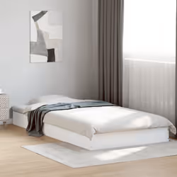 vidaXL Bed Frame Bed Base Sonoma Oak 75x190 cm Small Single Engineered Wood - white, 90 x 190 cm/ 17 cm - Additional view 2