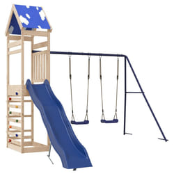 vidaXL Outdoor Playset Solid Wood Pine playset wooden playset playground set