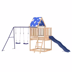 vidaXL Outdoor Playset Garden Playhouse Kids Playground Impregnated Wood Pine - solid pine wood - Additional view 2