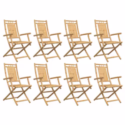 VidaXL 3278516 outdoor chair Terrace Padded seat Bamboo - Additional view 4