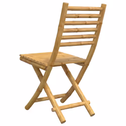 vidaXL Folding Garden Chairs Foldable Outdoor Chair Patio Dining Chair Bamboo - 4 pcs - Additional view 5