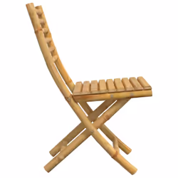 vidaXL Folding Garden Chairs Foldable Outdoor Chair Patio Dining Chair Bamboo - 6 pcs - Additional view 5