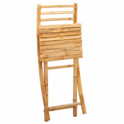 vidaXL Folding Garden Chairs Foldable Outdoor Chair Patio Dining Chair Bamboo - 8 pcs - Additional view 7