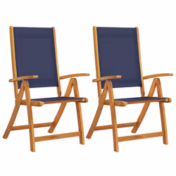 VidaXL 3279241, Terrace, Padded seat, Acacia wood, Fabric, Blue, 110 kg, 570 mm