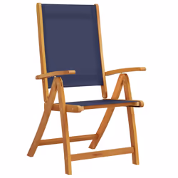 VidaXL 3279242 outdoor chair Terrace Padded seat Acacia wood, Fabric Blue
