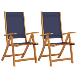 VidaXL 3279243 outdoor chair Terrace Padded seat Acacia wood, Fabric Blue