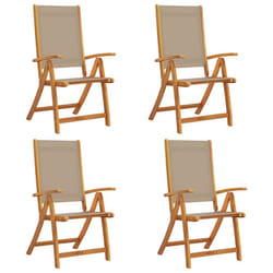 VidaXL 3279244 outdoor chair Terrace Padded seat Acacia wood, Fabric Taupe