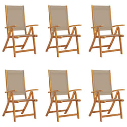 VidaXL 3279245 outdoor chair Terrace Padded seat Acacia wood, Fabric Taupe