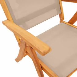 VidaXL 3279245 outdoor chair Terrace Padded seat Acacia wood, Fabric Taupe - Additional view 6