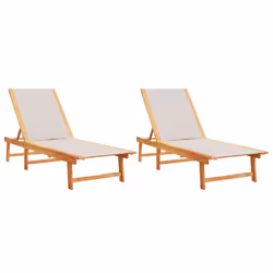 VidaXL 3279249, Lounge, Padded seat, Acacia wood, Fabric, 110 kg, 2000 mm, 660 mm
