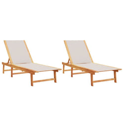 VidaXL 3279249 outdoor chair Lounge Padded seat Acacia wood, Fabric