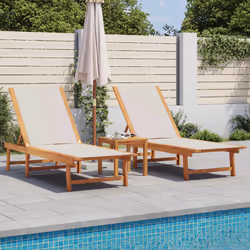 VidaXL 3279249 outdoor chair Lounge Padded seat Acacia wood, Fabric