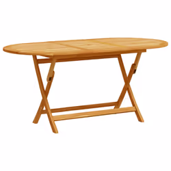vidaXL Garden Dining Set Table and Chairs Solid Wood Acacia and Textilene - cream, 6 piece - Additional view 2
