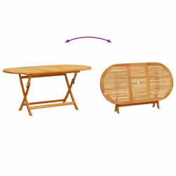vidaXL Garden Dining Set Table and Chairs Solid Wood Acacia and Textilene - cream, 6 piece - Additional view 5