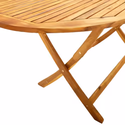 vidaXL Garden Dining Set Table and Chairs Solid Wood Acacia and Textilene - cream, 8 piece - Additional view 7