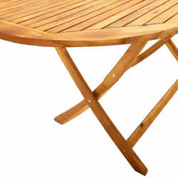 vidaXL Garden Dining Set Table and Chairs Solid Wood Acacia and Textilene - blue, 8 piece - Additional view 7
