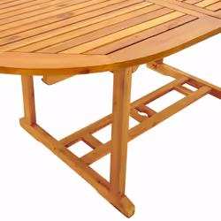 vidaXL Garden Dining Set 9 Piece Table & Chair Solid Wood Acacia and Textilene - blue, 8 piece/oval - Additional view 7