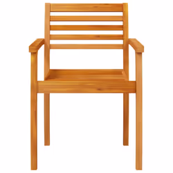 vidaXL Garden Chairs Outdoor Chair Patio Dining Chair 4 pcs Solid Wood Acacia - Additional view 4