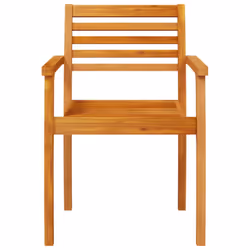 vidaXL Garden Chairs Outdoor Chair Balcony Dining Chair Solid Wood Acacia - 6 pcs - Additional view 4