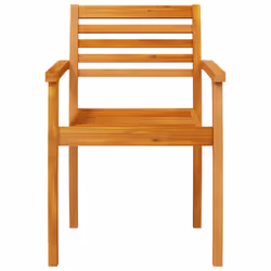 vidaXL Garden Chairs Outdoor Chair Balcony Dining Chair Solid Wood Acacia - 8 pcs - Additional view 4