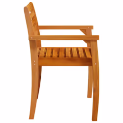 vidaXL Garden Chairs Outdoor Chair Balcony Dining Chair Solid Wood Acacia - 8 pcs - Additional view 5