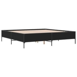 vidaXL Bed Frame Home Bed Base Mattress Foundation Engineered Wood and Metal - black, 200 x 200 cm