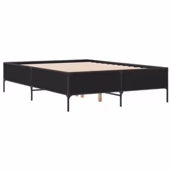 vidaXL Bed Frame Home Bed Base Mattress Foundation Engineered Wood and Metal - 160 x 200 cm/ 44 cm - Additional view 5