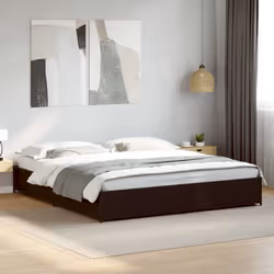 vidaXL Bed Frame Bed Base Sonoma Oak 160x200 cm Engineered Wood and Metal - black, 200 x 200 cm - Additional view 2