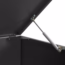 vidaXL Wheelie Bin Storage for 4 Bins Garden Store Trash Cover Black Steel - Additional view 9