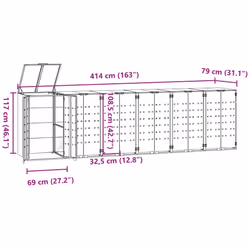 VidaXL 3279981 waste container accessory Black - Additional view 10