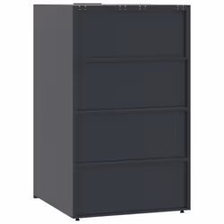 vidaXL Wheelie Bin Storage for 2 Bins Rubbish Trash Cover Anthracite Steel - Additional view 6