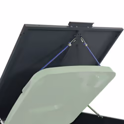 vidaXL Wheelie Bin Storage for 4 Bins Rubbish Trash Cover Anthracite Steel - Additional view 8
